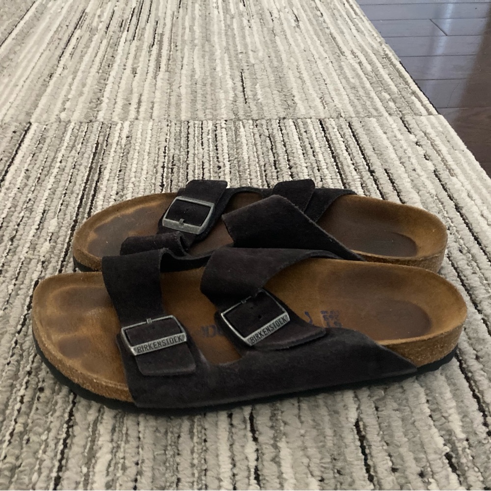 Suede Birkenstocks Arizona Sandal